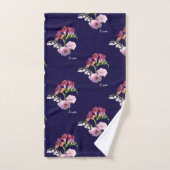Blue Floral Moederdag Badhanddoek Set Bad Handdoek (Handdoek)