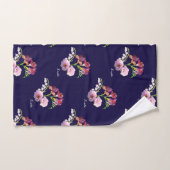 Blue Floral Moederdag Bath Theedoek Handdoek (Handdoek)