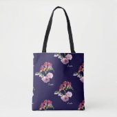 Blue Floral Moederdag Tote Bag (Voorkant)