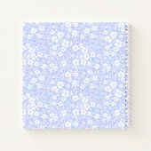 Blue Floral Monogram Notebook Journal Notitieboek (Achterkant)