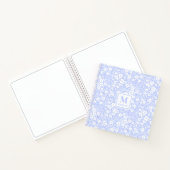 Blue Floral Monogram Notebook Journal Notitieboek (Binnen)