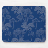 Blue Floral Mousepad Muismat (Voorkant)