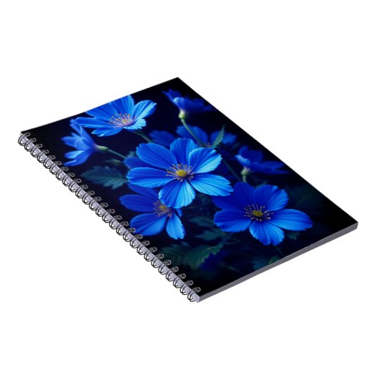 Blue Floral Notebook - Beauty for Your Ideas Notitieboek (Rechterzijde)