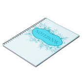 Blue Floral Notitieboek Hoesje (Linkerzijde)