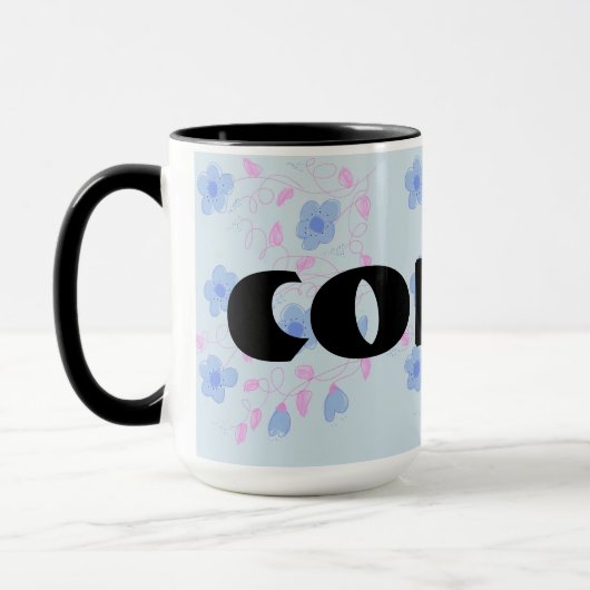 Blue Floral ontworpen Mok (Links)