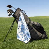 Blue Floral op maat Golfhanddoek (Groen)