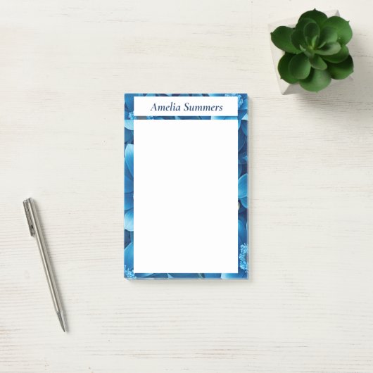 Blue Floral op maat Post-it® Notes (Kantoor)