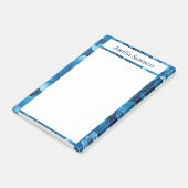Blue Floral op maat Post-it® Notes (Schuin)