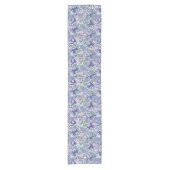 Blue Floral Paisley Korte Tafelloper (Voorkant)