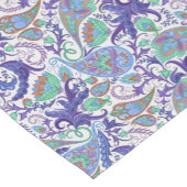 Blue Floral Paisley Korte Tafelloper (Hoek)