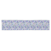 Blue Floral Paisley Korte Tafelloper (Horizontaal)