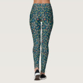 Blue Floral Paisley Leggings (Achterkant)