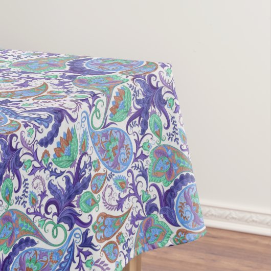 Blue Floral Paisley Tafelkleed (Voorbeeld)