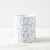 Blue Floral Pattern 11 oz Classic Mok (Center)