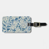 Blue Floral Pattern Antiek Asian Design Bagagelabel (Voorkant horizontaal)