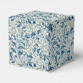 Blue Floral Pattern Antiek Asian Design Bedankdoosjes (Achterkant)