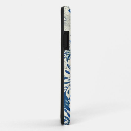 Blue Floral Pattern Antiek Asian Design Case-Mate iPhone Case (Achterkant/rechts)