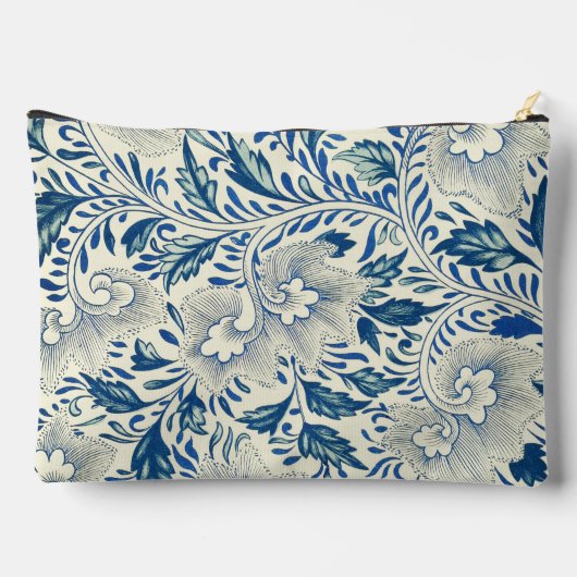 Blue Floral Pattern Antiek Asian Design Etui (Achterkant)