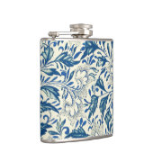 Blue Floral Pattern Antiek Asian Design Heupfles (Rechts)