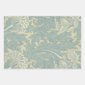 Blue Floral Pattern Antiek Asian Design Inpakpapier Vel (Voorkant 2)