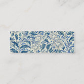 Blue Floral Pattern Antiek Asian Design Mini Visitekaartje (Achterkant)