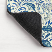 Blue Floral Pattern Antiek Asian Design Muismat (Hoek)