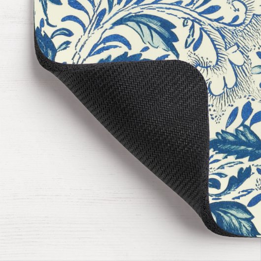 Blue Floral Pattern Antiek Asian Design Muismat (Hoek)