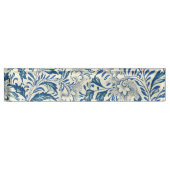 Blue Floral Pattern Antiek Asian Design Naambordje (Voorkant)
