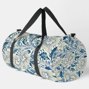 Blue Floral Pattern Antiek Asian Design Plunjezak
