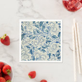 Blue Floral Pattern Antiek Asian Design Servet (Insitu)