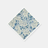 Blue Floral Pattern Antiek Asian Design Servet (Hoek)