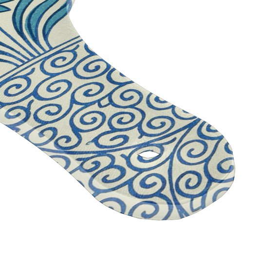 Blue Floral Pattern Antiek Asian Design Snijplank (Hoek)