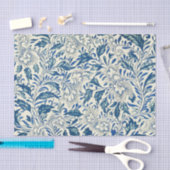 Blue Floral Pattern Antiek Asian Design Tissuepapier (Craft)