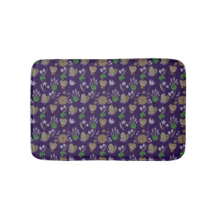 Blue Floral Pattern Badmat