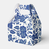 Blue Floral Pattern Bedankdoosjes (Achterkant)