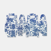 Blue Floral Pattern Bedankdoosjes (Uitgevouwen)