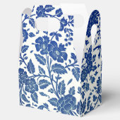 Blue Floral Pattern Bedankdoosjes (Geopend)