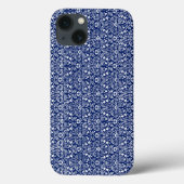 Blue Floral Pattern Case-Mate iPhone Case (Achterkant)