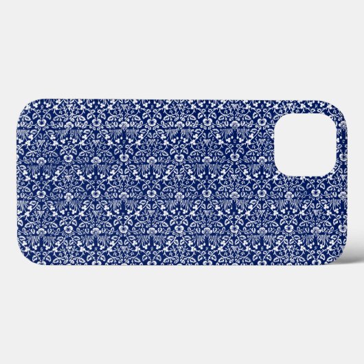 Blue Floral Pattern Case-Mate iPhone Case (Achterkant (horizontaal))