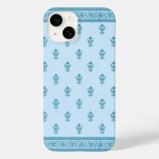 Blue Floral Pattern Case-Mate iPhone Case (Achterkant)
