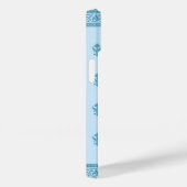 Blue Floral Pattern Case-Mate iPhone Case (Achterkant / Rechts)