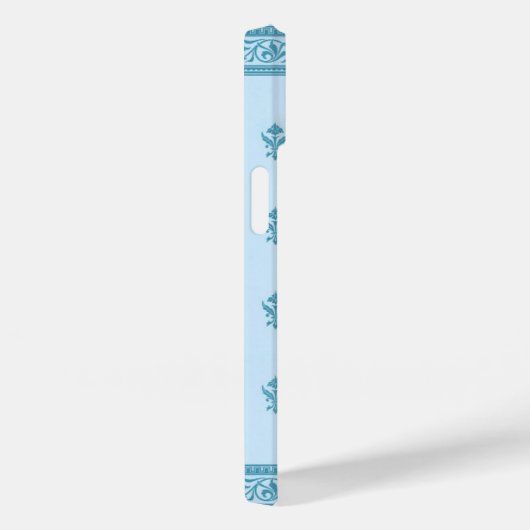 Blue Floral Pattern Case-Mate iPhone Case (Achterkant / Rechts)