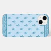 Blue Floral Pattern Case-Mate iPhone Case (Achterkant (horizontaal))