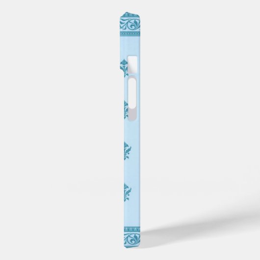Blue Floral Pattern Case-Mate iPhone Case (Achterkant / Links)