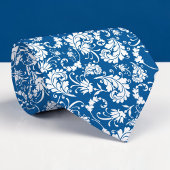 Blue Floral Pattern Custom Necktie Stropdas
