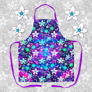 Blue Floral Pattern - Edelweiss Flower Geometric Schort