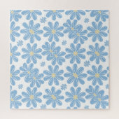 Blue Floral Pattern - Jigzaag Puzzle Legpuzzel (Verticaal)