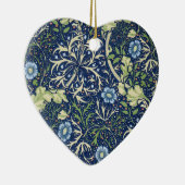 Blue Floral Pattern Keramisch Ornament (Rechts)