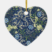 Blue Floral Pattern Keramisch Ornament (Voorkant)