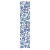 Blue Floral Pattern Korte Tafelloper (Voorkant)